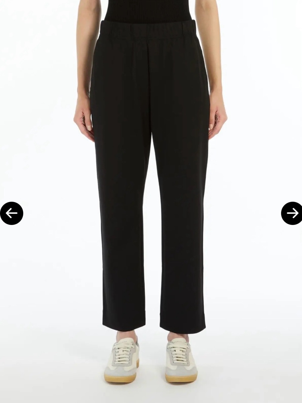 Max Mara Milano Black Jersey Pants size 10